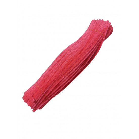 Проволока синельная 30 см цв. ярко-розовый, цена за 10 шт